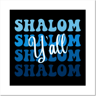 Shalom Blue and White Jewish humor Posters and Art